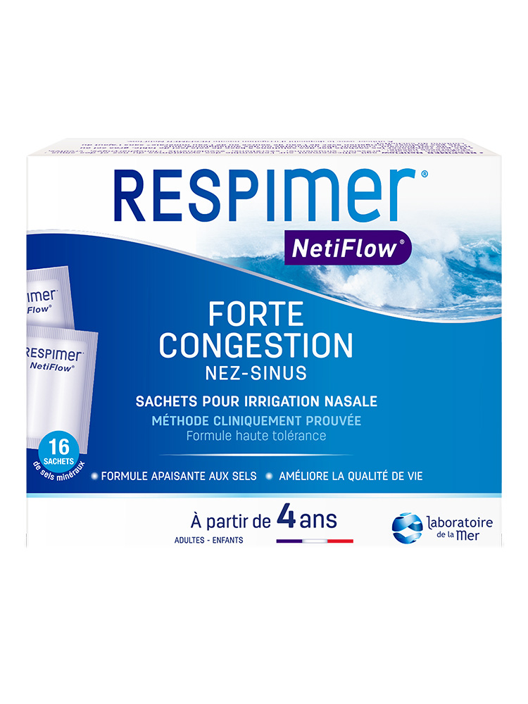 Laboratoire de la Mer Respimer Netiflow® - Recharges 16 Sachets Pour Irrigation Nasale